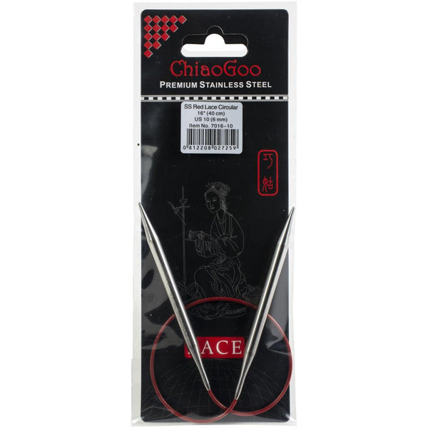 Red Lace Stainless Circular Knitting Needles